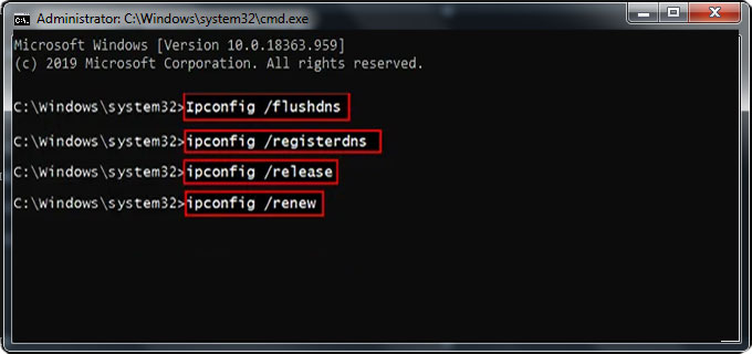 Command Prompt DNS