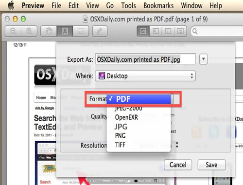 JPG ke PDF di MAC