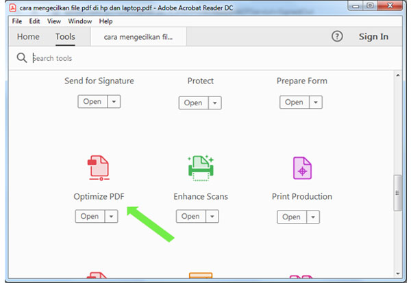 Optimize PDF Acrobat Reader