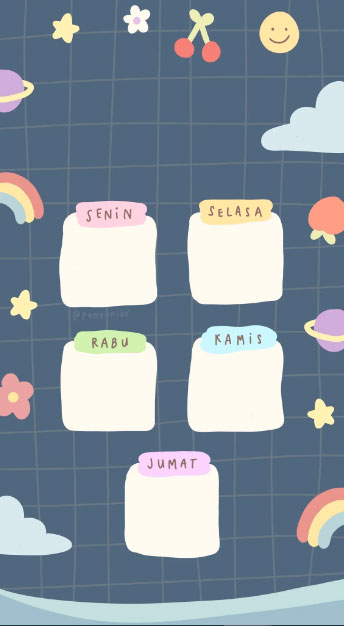 Template Jadwal Aesthetic Funny